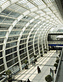 Futuristic building interior